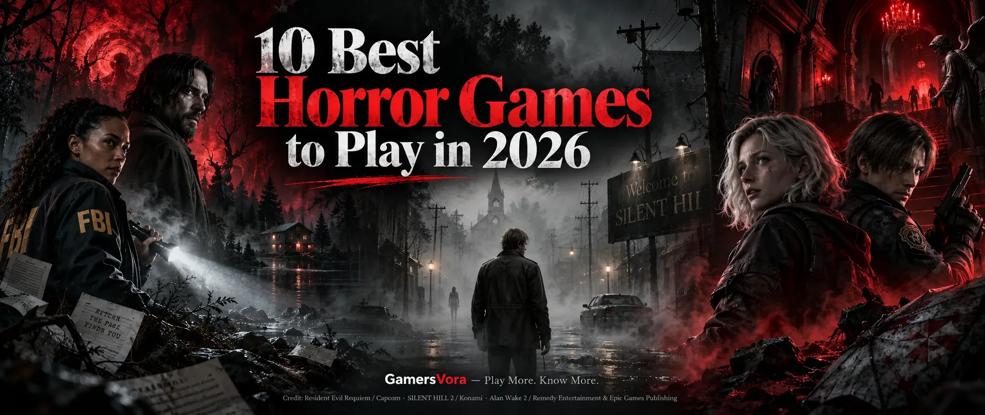 Resident Evil Requiem, SILENT HILL 2 and Alan Wake 2 featured among the best horror games to play in 2026