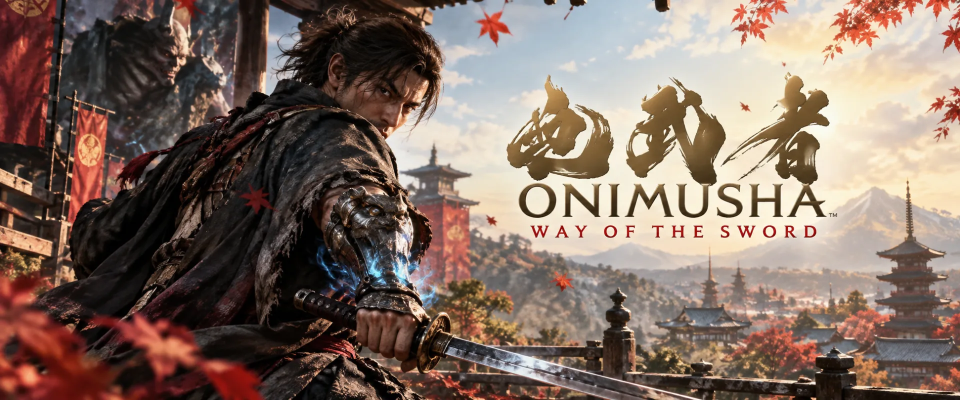 Onimusha Way of the Sword featuring Musashi, combat and Genma enemies