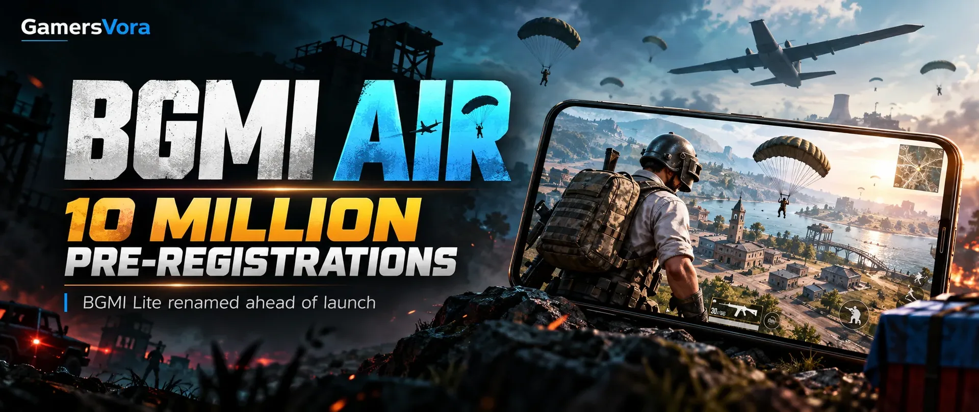 BGMI Air India launch announcement after BGMI Lite rebranding and 10 million pre-registrations