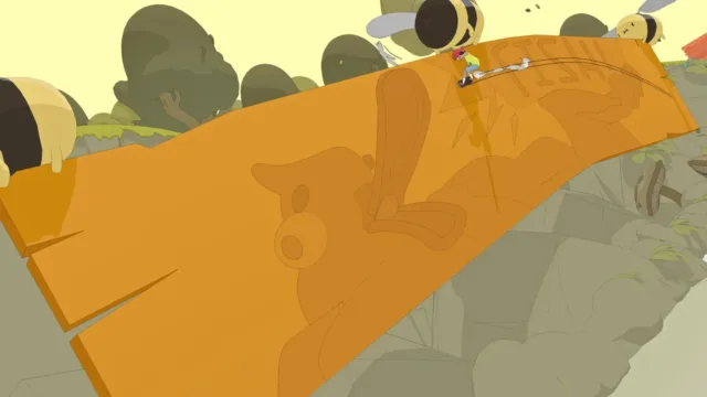 OlliOlli World — a skater on a winding yellow route