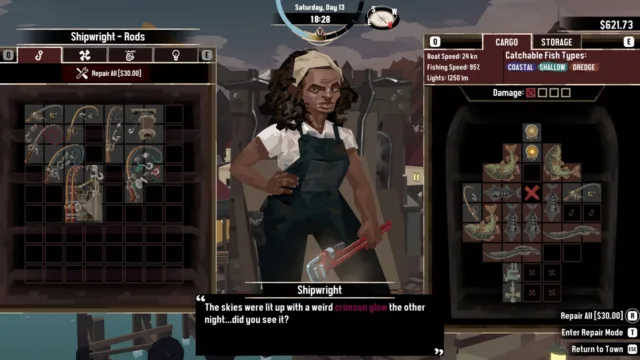 DREDGE — a dockside trader and inventory panels