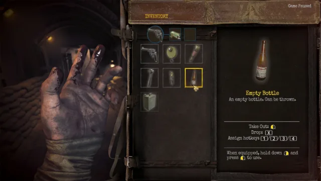 Amnesia: The Bunker — an inventory inspection of a dog tag