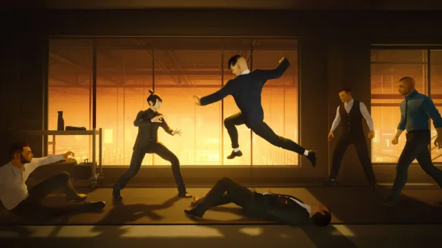 Sifu — a fight in a dimly lit interior