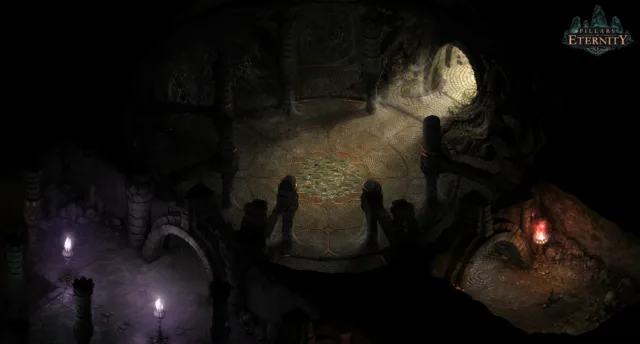 Pillars of Eternity — a dim underground chamber