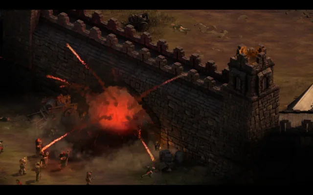 Tyranny — a battle beside a fortified wall