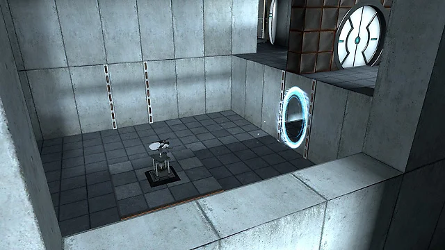 Portal — linked portals above a tiled floor