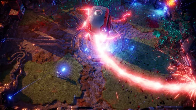Nex Machina — a sweeping energy attack across the battlefield
