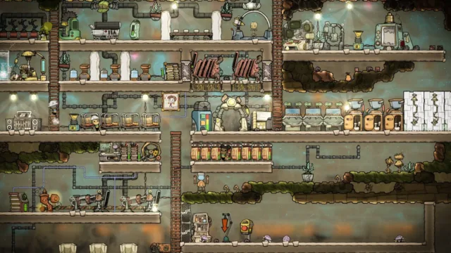 Oxygen Not Included — a multilevel underground colony