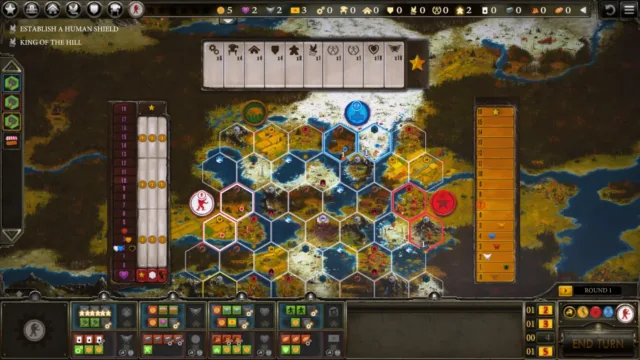 Scythe: Digital Edition — the digital board and action interface