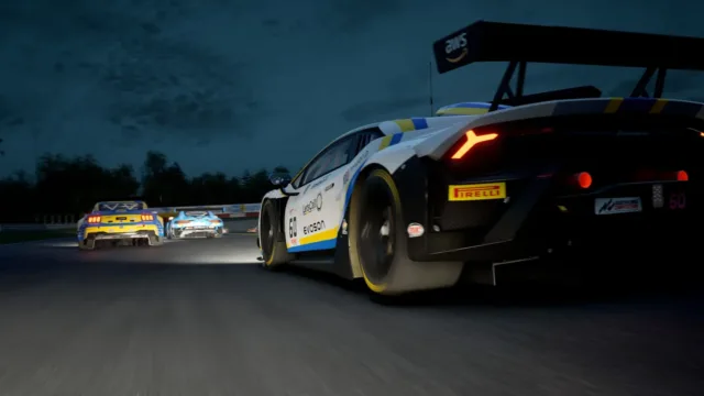 Assetto Corsa Competizione — GT cars racing at night