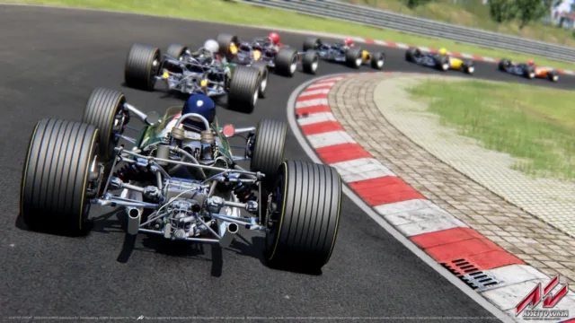 Assetto Corsa — PC screenshot: Open-wheel cars lined up on a racing circuit