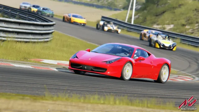 Assetto Corsa — PC screenshot: A red sports car on a circuit