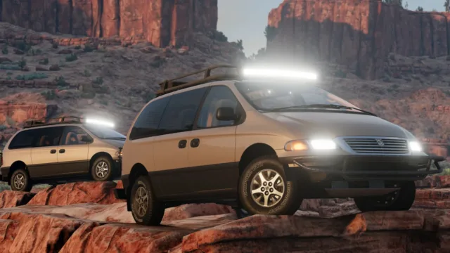 BeamNG.drive — PC screenshot: A collision scene with deformed vehicles