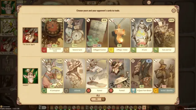 Gremlins, Inc. — PC screenshot: Character and card information in the interface