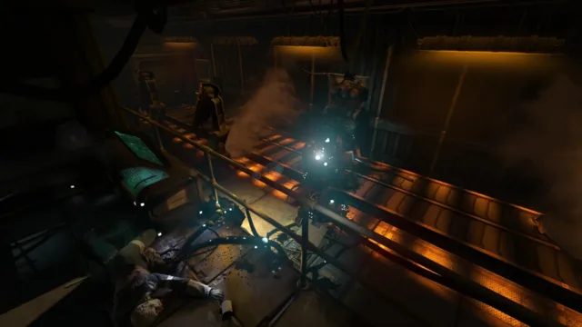 SOMA — PC screenshot: A dim corridor within the facility