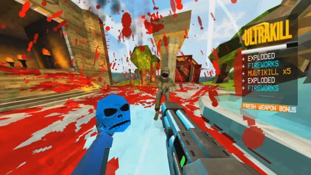 ULTRAKILL — PC screenshot: First-person arena combat and style meter