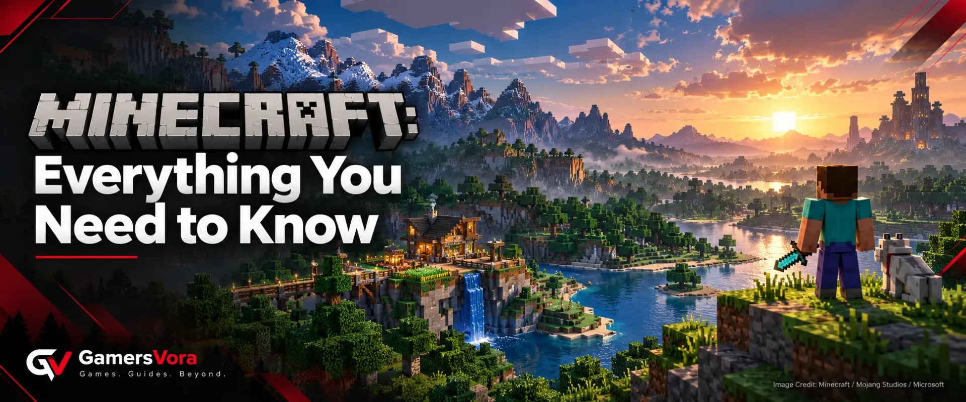 Minecraft gameplay guide covering Java and Bedrock editions, multiplayer and supported platforms