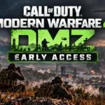 Modern Warfare 4 DMZ Early Access promotional banner showing armed soldiers, a military helicopter and an extraction zone.