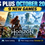 PS Plus October 2026 Game Catalog featuring Mafia: The Old Country, Horizon Forbidden West and Mycopunk.