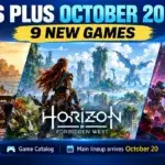 PS Plus October 2026 Game Catalog featuring Mafia: The Old Country, Horizon Forbidden West and Mycopunk.